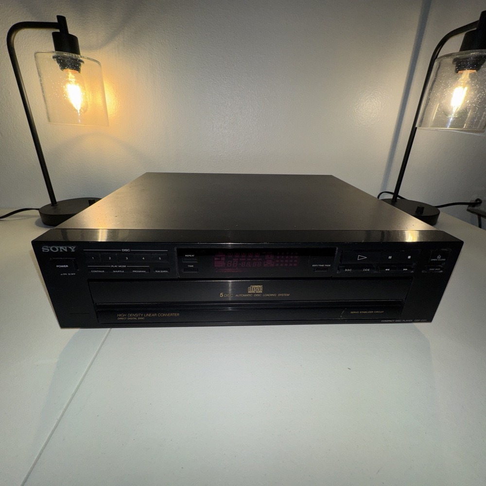 Sony CDP-C211 5-Disc Carousel CD Compact Disc Changer Player Untested